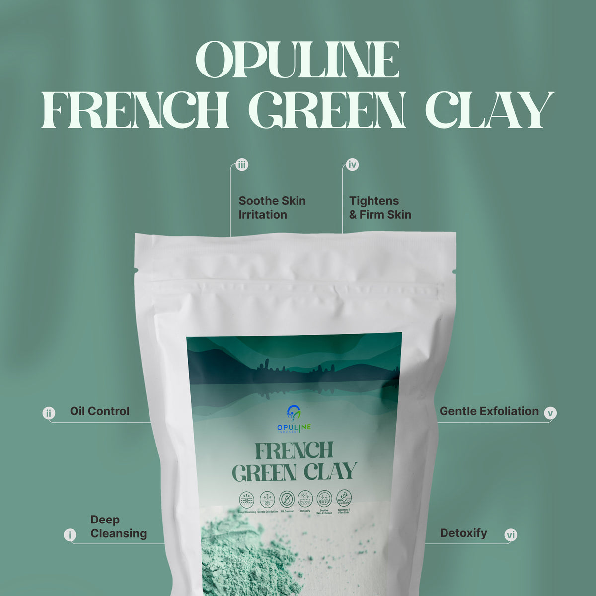 French Green Clay for Healthy and Firm Skin| Face Mask to Detoxify and Oil Free Skin