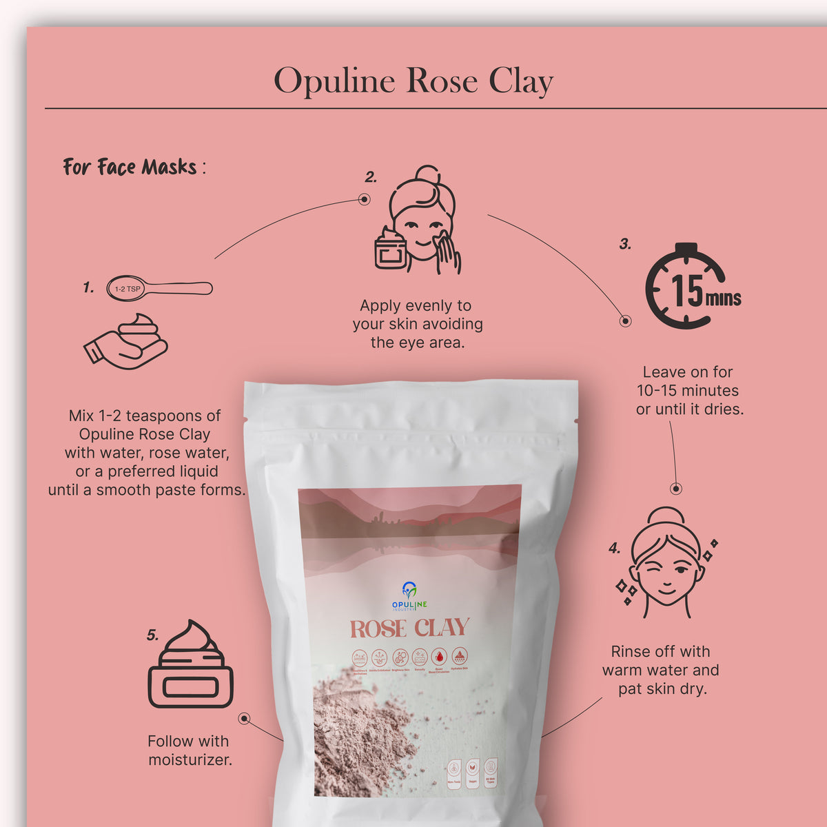 Rose Clay for Healthy and Glowing Skin| 200grams