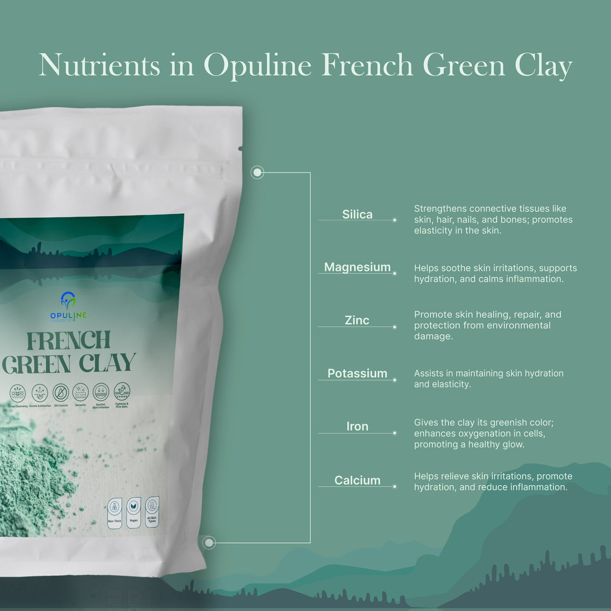 French Green Clay for Healthy and Firm Skin| Face Mask to Detoxify and Oil Free Skin