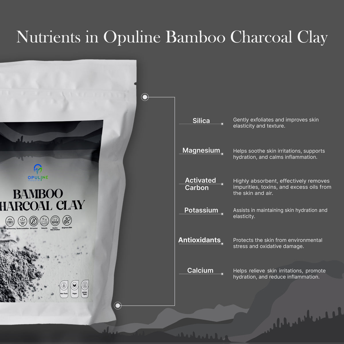 Bamboo Charcoal Clay for Healthy and Glowing Skin | 200 grams