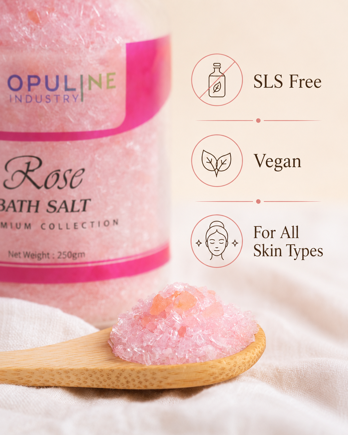 Rose Bath Salt | 250 grams