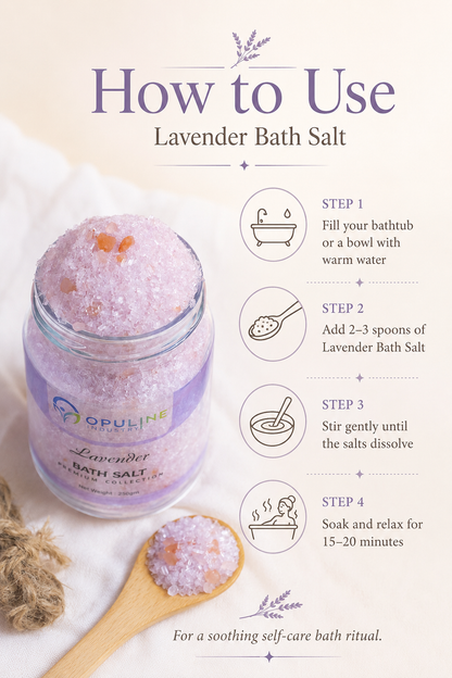 Lavender Bath Salt with Epsom Salt | 250 grams