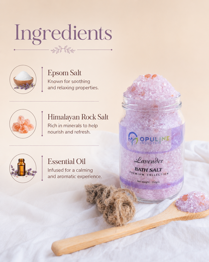 Lavender Bath Salt with Epsom Salt | 250 grams