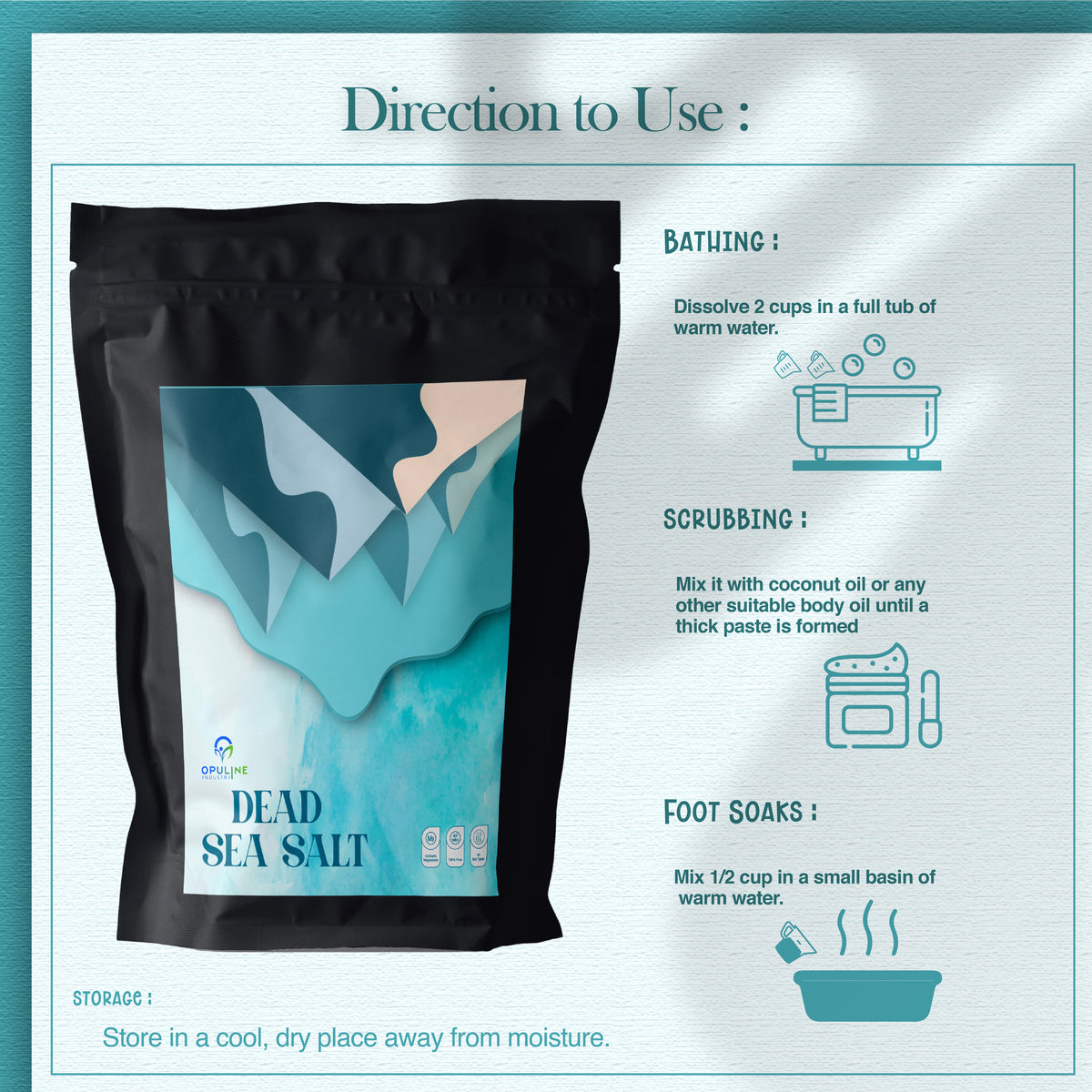 Dead Sea Salt for Bath Soak | 500 grams